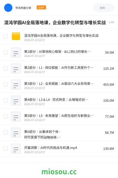 《🤖混沌学园AI全局落地课,企业数字化转型与增长实战》人工智能学习资源封面