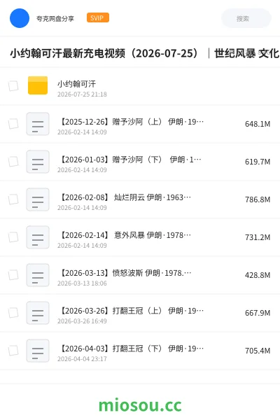《小约翰可汗最新充电视频(2026-07-25)|世纪风暴 文化革命 伊朗·1980【附往期合集】》纪录片学习资源封面