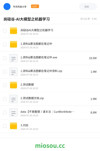《尚硅谷-AI大模型之机器学习》AIGC网盘|学习资源网盘