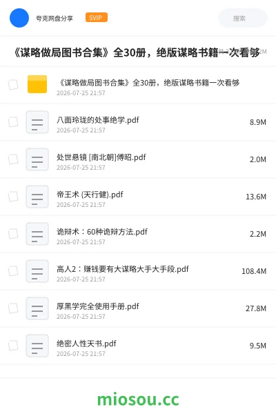 《📚《谋略做局图书合集》全30册,绝版谋略书籍一次看够》书籍网盘|学习资源网盘