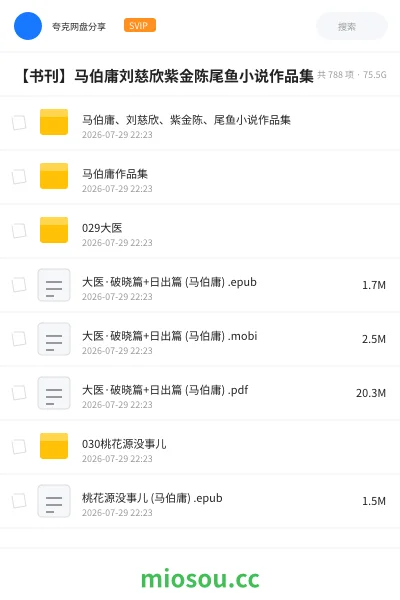 《马伯庸、刘慈欣、紫金陈、尾鱼小说作品集》书籍网盘|学习资源网盘