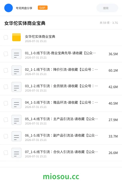 《女华佗实体商业宝典》教程网盘|学习资源网盘