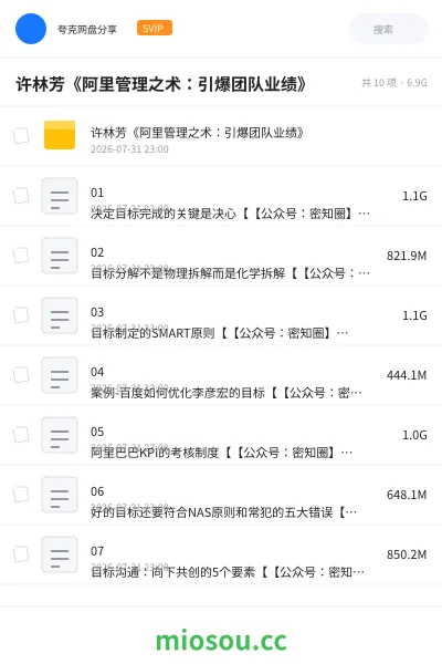 《许林芳《阿里管理之术：引爆团队业绩》》教程网盘｜学习资源网盘