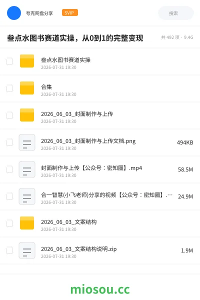 《叁点水图书赛道实操，从0到1的完整变现》人工智能网盘｜学习资源网盘