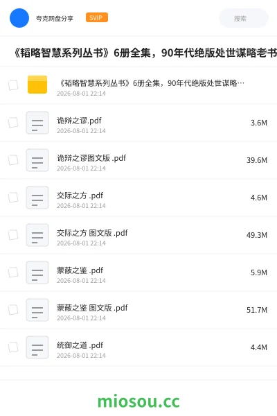 《《韬略智慧系列丛书》6册全集,90年代绝版处世谋略老书》书刊网盘|学习资源网盘