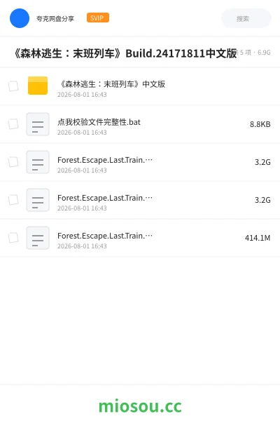 《《森林逃生：末班列车》Build.24171811中文版》游戏网盘｜学习资源网盘