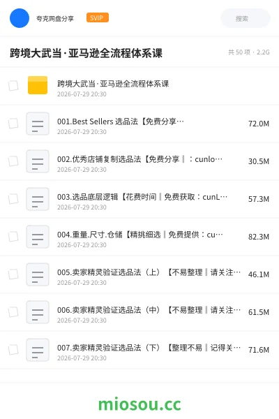 《跨境大武当·亚马逊全流程体系课》教程网盘|学习资源网盘