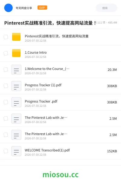 《Pinterest实战精准引流,快速提高网站流量!》网赚学习资源封面