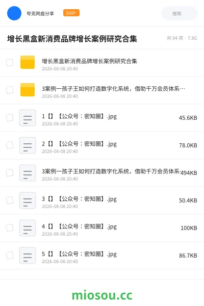 《增长黑盒新消费品牌增长案例研究合集》教程网盘｜学习资源网盘
