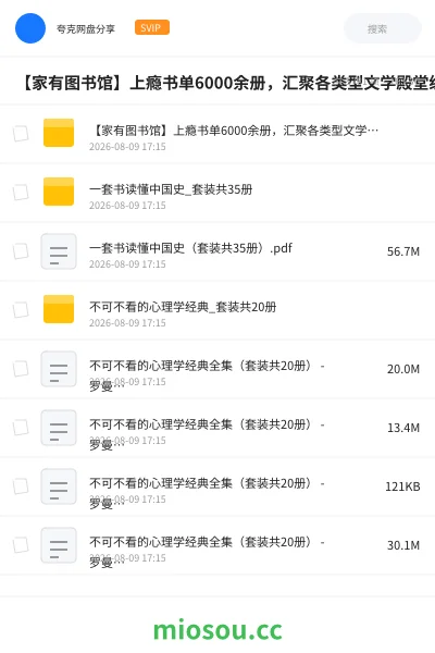 《【家有图书馆】上瘾书单6000余册,汇聚各类型文学殿堂级作品,您值得拥有》书籍网盘|学习资源网盘