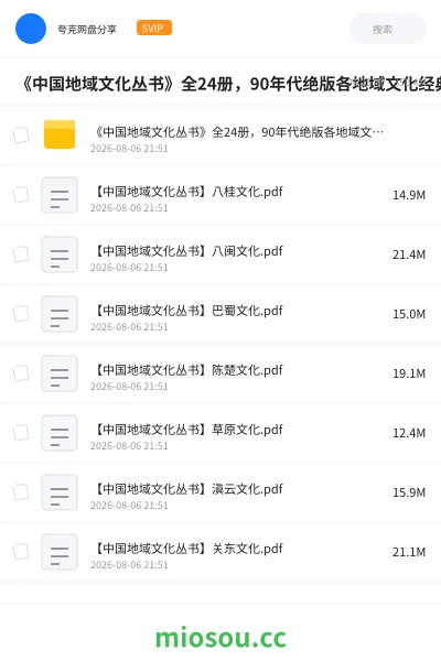 《📚《中国地域文化丛书》全24册，90年代绝版各地域文化经典》书籍网盘｜学习资源网盘