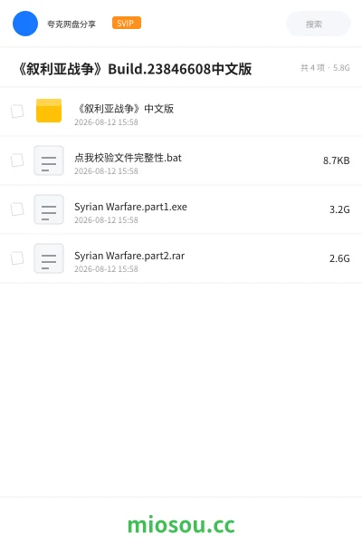 《《叙利亚战争》Build.23846608中文版》游戏网盘｜学习资源网盘