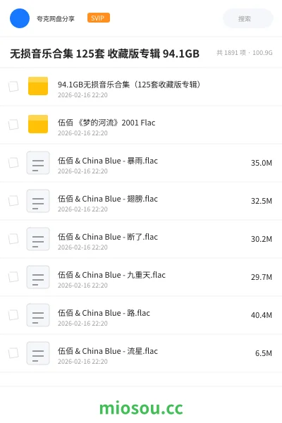 《无损音乐合集 125套 收藏版专辑 94.1GB》音乐网盘｜学习资源网盘