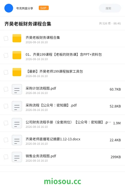 《齐昊老板财务课程合集》会计网盘｜学习资源网盘