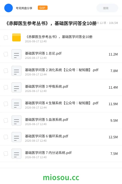《《赤脚医生参考丛书》,基础医学问答全10册》医学学习资源封面
