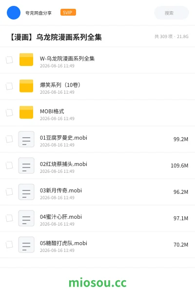 《W-乌龙院漫画系列全集》漫画网盘|学习资源网盘