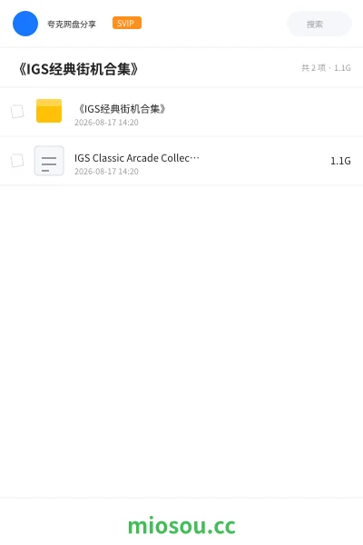 《《IGS经典街机合集》》游戏网盘|学习资源网盘