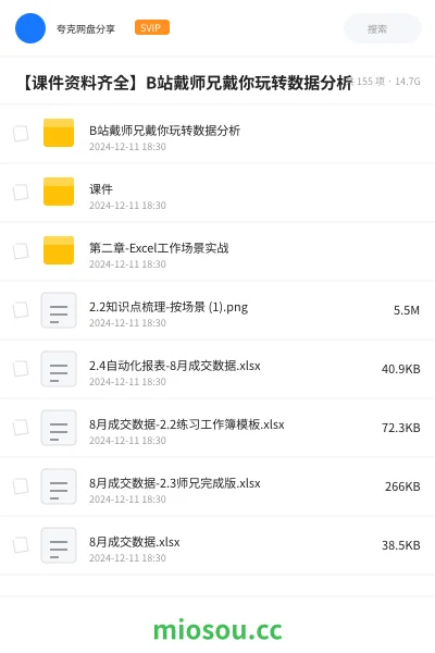 《【课件资料齐全】B站戴师兄戴你玩转数据分析》教程网盘|学习资源网盘