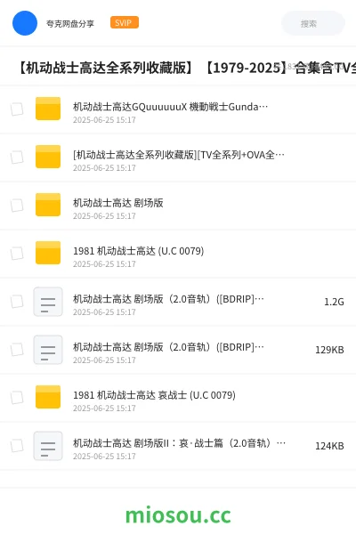 《【机动战士高达全系列收藏版】【1979-2025】合集含TV全系列+OVA全系列+剧场版 1080P超清 内封中字 【460GB】》动漫学习资源封面