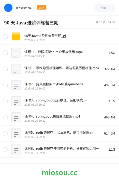 《90 天 Java 进阶训练营三期》编程网盘|学习资源网盘