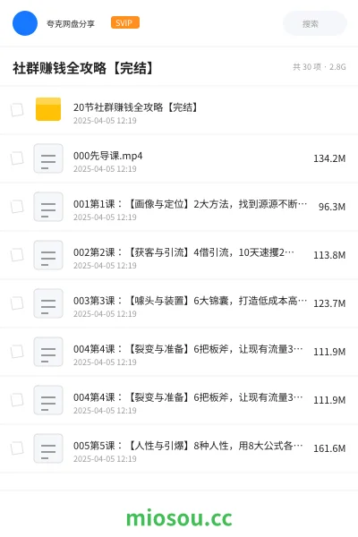 《社群赚钱全攻略【完结】》教程学习资源封面