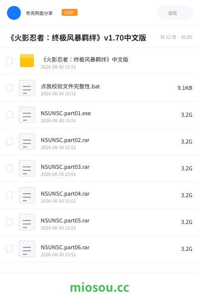 《《火影忍者:终极风暴羁绊》v1.70中文版》游戏学习资源封面