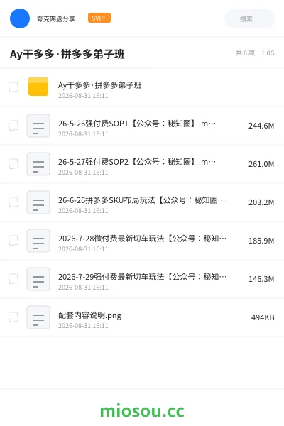 《Ay干多多·拼多多弟子班》人工智能网盘｜学习资源网盘
