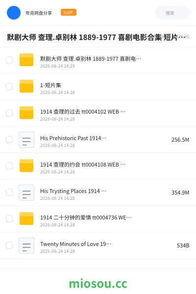 《默剧大师 查理.卓别林 1889-1977 喜剧电影合集 短片集【116.7GB】》电影学习资源封面