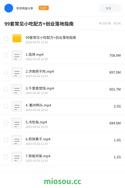 《99套常见小吃配方+创业落地指南》教程网盘|学习资源网盘