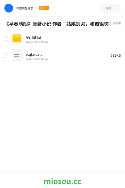 《《早春晴朗》原著小说 作者:姑娘别哭,和谐很快!》小说学习资源封面