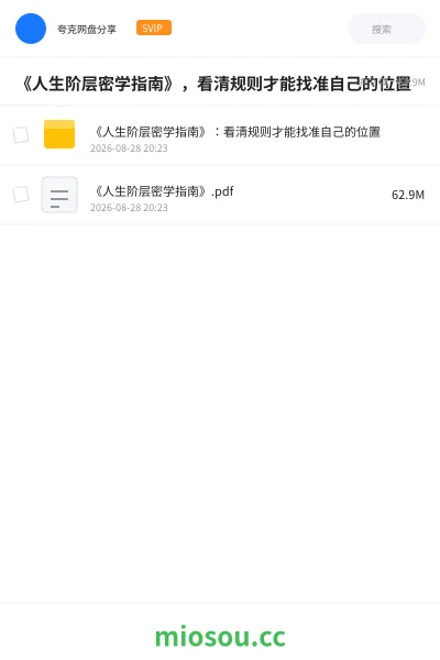 《《人生阶层密学指南》,看清规则才能找准自己的位置》书籍网盘|学习资源网盘