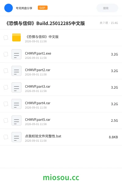 《《恐惧与信仰》Build.25012285中文版》游戏网盘|学习资源网盘
