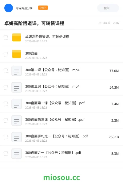 《卓妍高阶悟道课,可转债课程》教程网盘|学习资源网盘