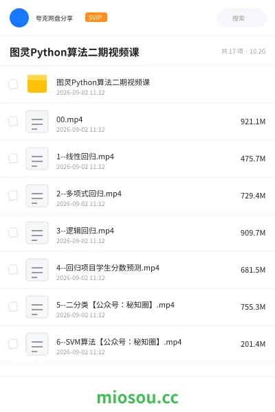 《图灵Python算法二期视频课》AIGC网盘|学习资源网盘