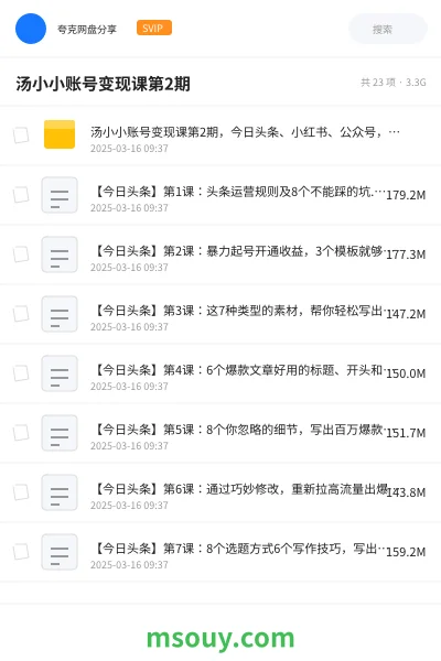 《汤小小账号变现课第2期》教程学习资源封面