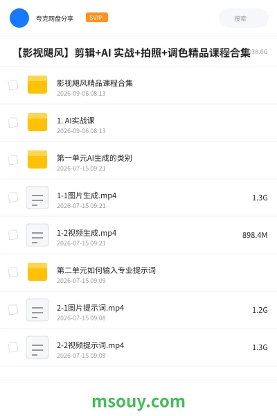《🌪 【影视飓风】剪辑+AI 实战+拍照+调色精品课程合集》人工智能学习资源封面