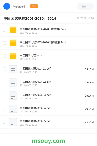 《中国国家地理2003-2020,2024》杂志学习资源封面
