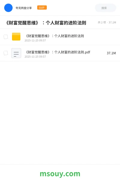《《财富觉醒思维》 :个人财富的进阶法则》书籍学习资源封面