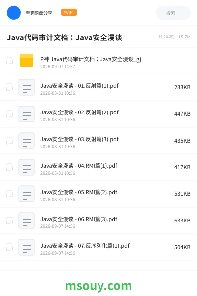 《Java代码审计文档:Java安全漫谈》编程学习资源封面
