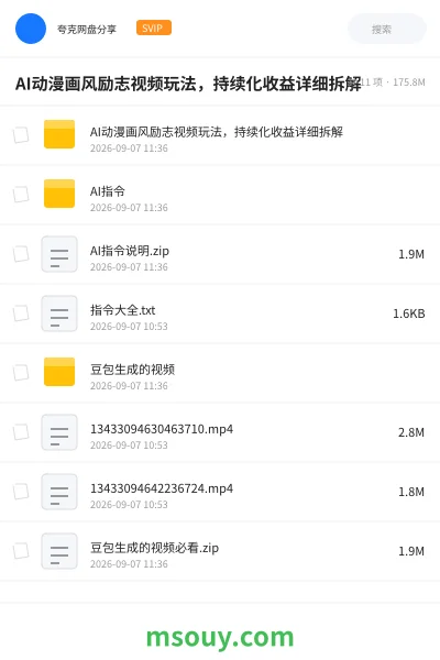 《AI动漫画风励志视频玩法,持续化收益详细拆解》人工智能学习资源封面