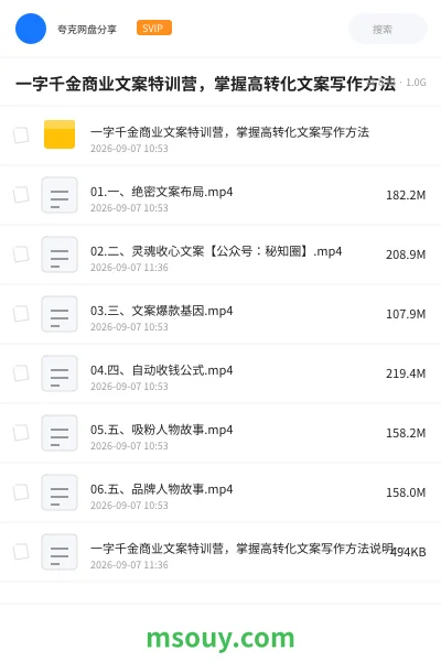 《一字千金商业文案特训营,掌握高转化文案写作方法》教程学习资源封面