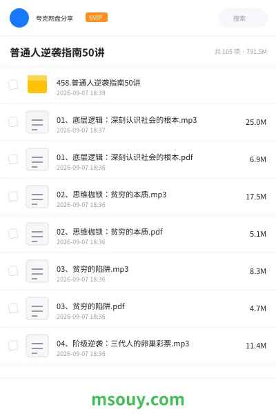 《普通人逆袭指南50讲》教程学习资源封面