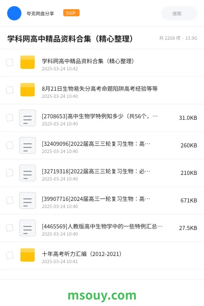 《学科网高中精品资料合集(精心整理)》学习资源学习资源封面