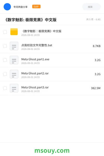 《《数字魅影: 极限竞赛》中文版》游戏学习资源封面