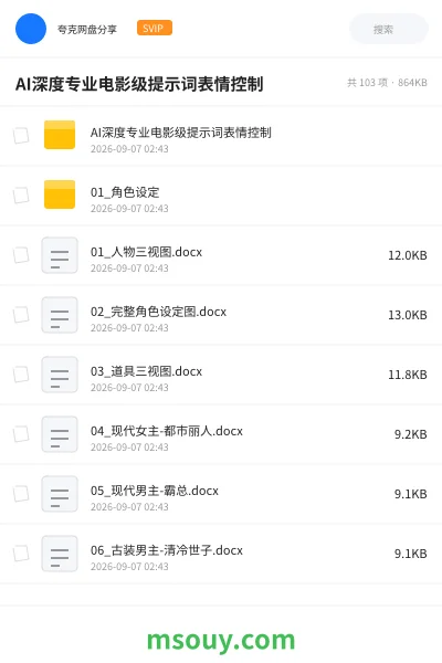 《AI深度专业电影级提示词表情控制》AIGC学习资源封面