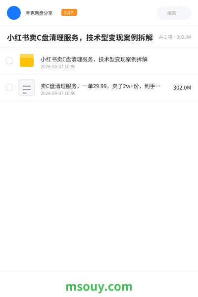 《小红书卖C盘清理服务,技术型变现案例拆解》AIGC学习资源封面