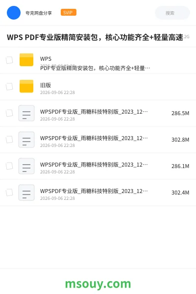 《WPS PDF专业版精简安装包,核心功能齐全+轻量高速》软件学习资源封面