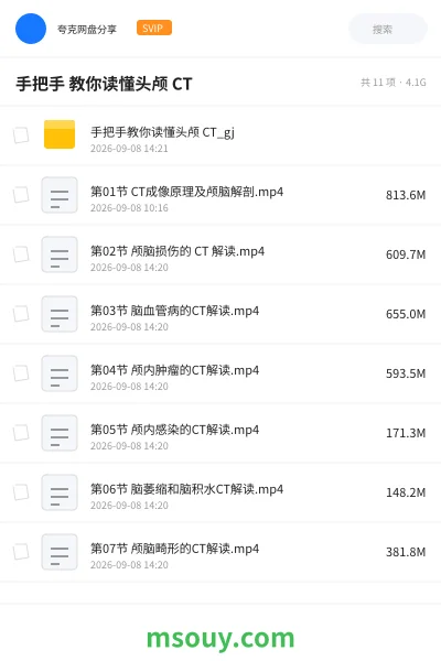 《手把手 教你读懂头颅 CT》教程学习资源封面
