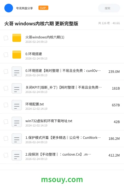 《火哥 windows内核六期 更新完整版》AIGC学习资源封面