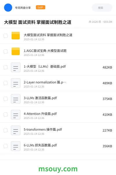 《大模型 面试资料 掌握面试制胜之道》AIGC学习资源封面